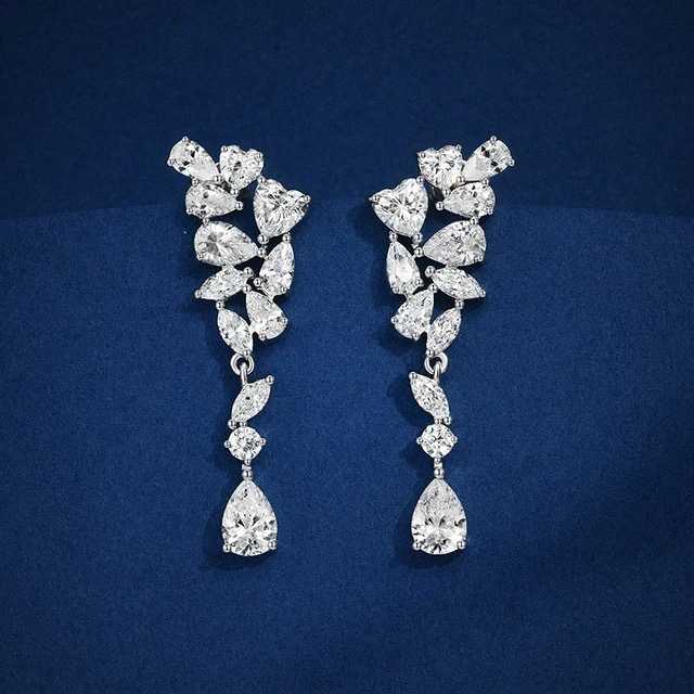 fancy mix diamond earrings