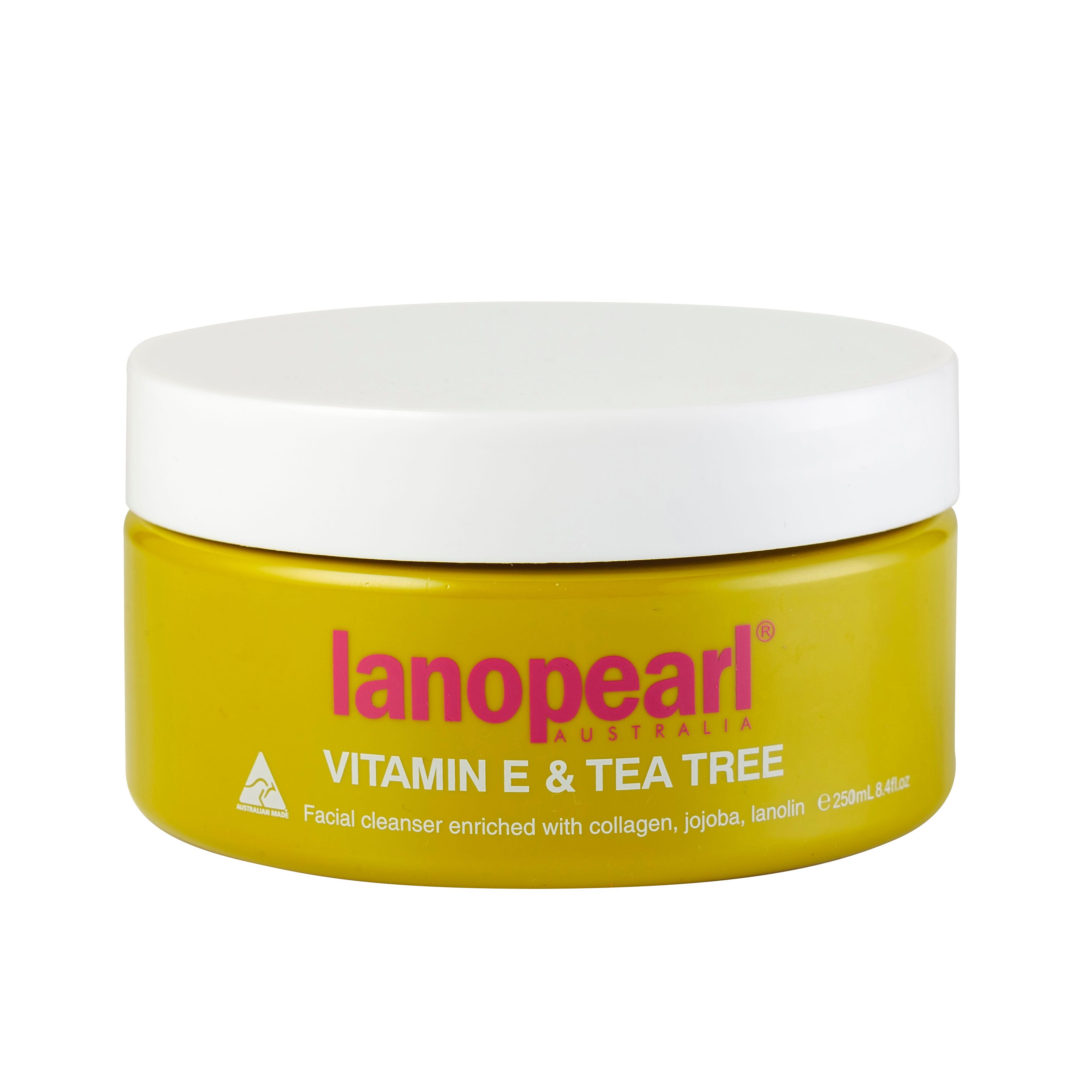 ครีมเช็ดเครื่องสำอาง ทีทรี Lanopearl Vitamin E Tea Tree Facial Cleanser 250 mL