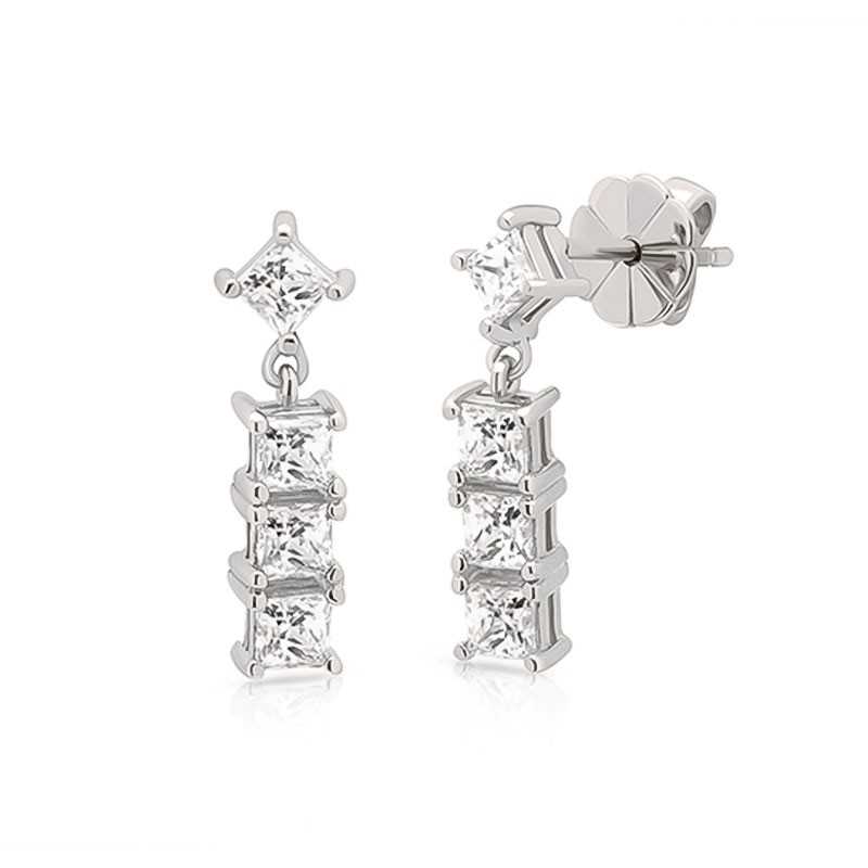 Jewellista ต่างหู Nerra เงินแท้  ประดับพลอย Zirconia
