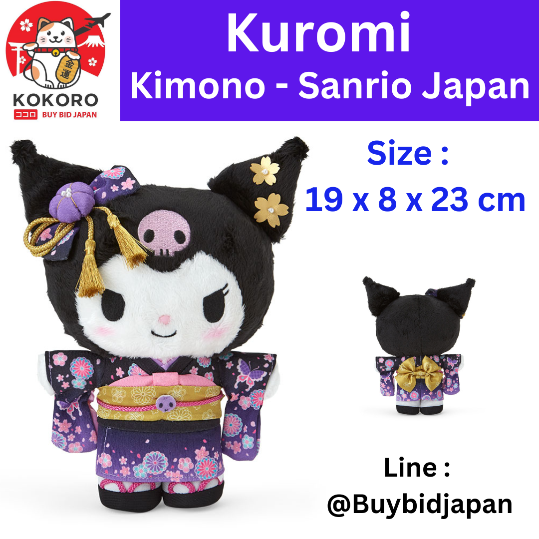 [PRE-ORDER] ตุ๊กตา คุโรมิ กิโมโน Kuromi Kimono Size S นำเข้าจากญี่ปุ่น