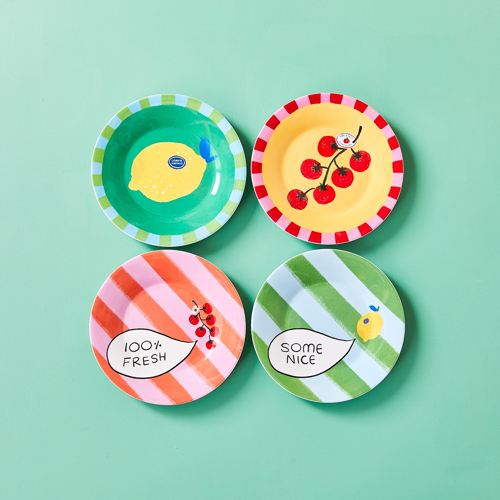 (Pre-order)  Summer Costa - Melamine Plate 18 cm // Set of 4