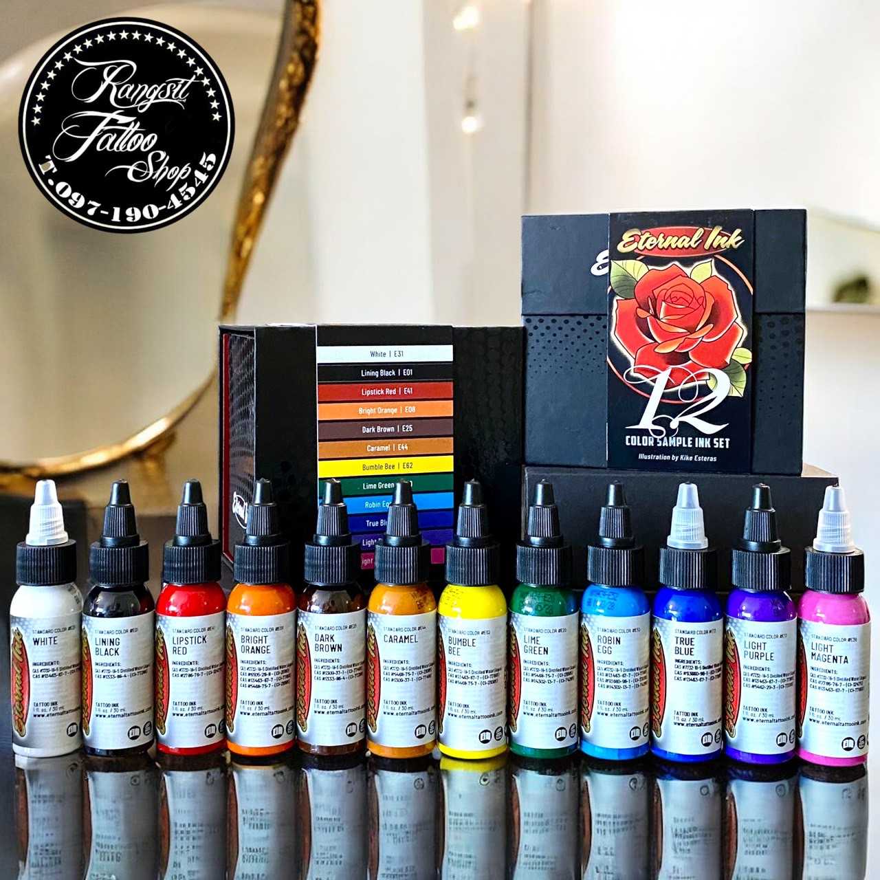 ชุด12สีอีเทอนอล Set Color Eternal. 12 color ขนาด 1oz.