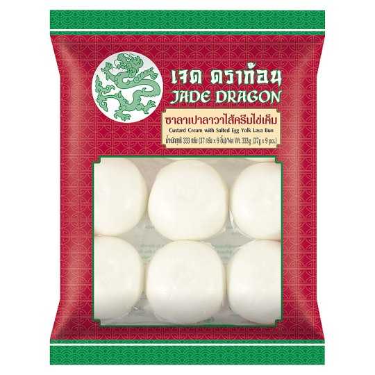 อาหารแช่แข็ง - เจด ดราก้อน ซาลาเปาลาวาไส้ครีมไข่เค็ม 37กรัม x 9 ชิ้น (แพ็คละ)