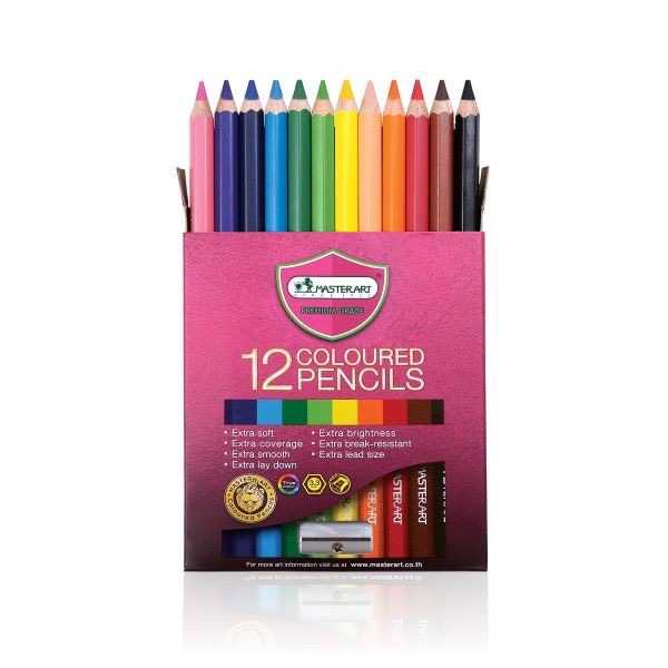 ดินสอสีแท่งสั้น 12สี มาสเตอร์อาร์ท ซีรี่ย์