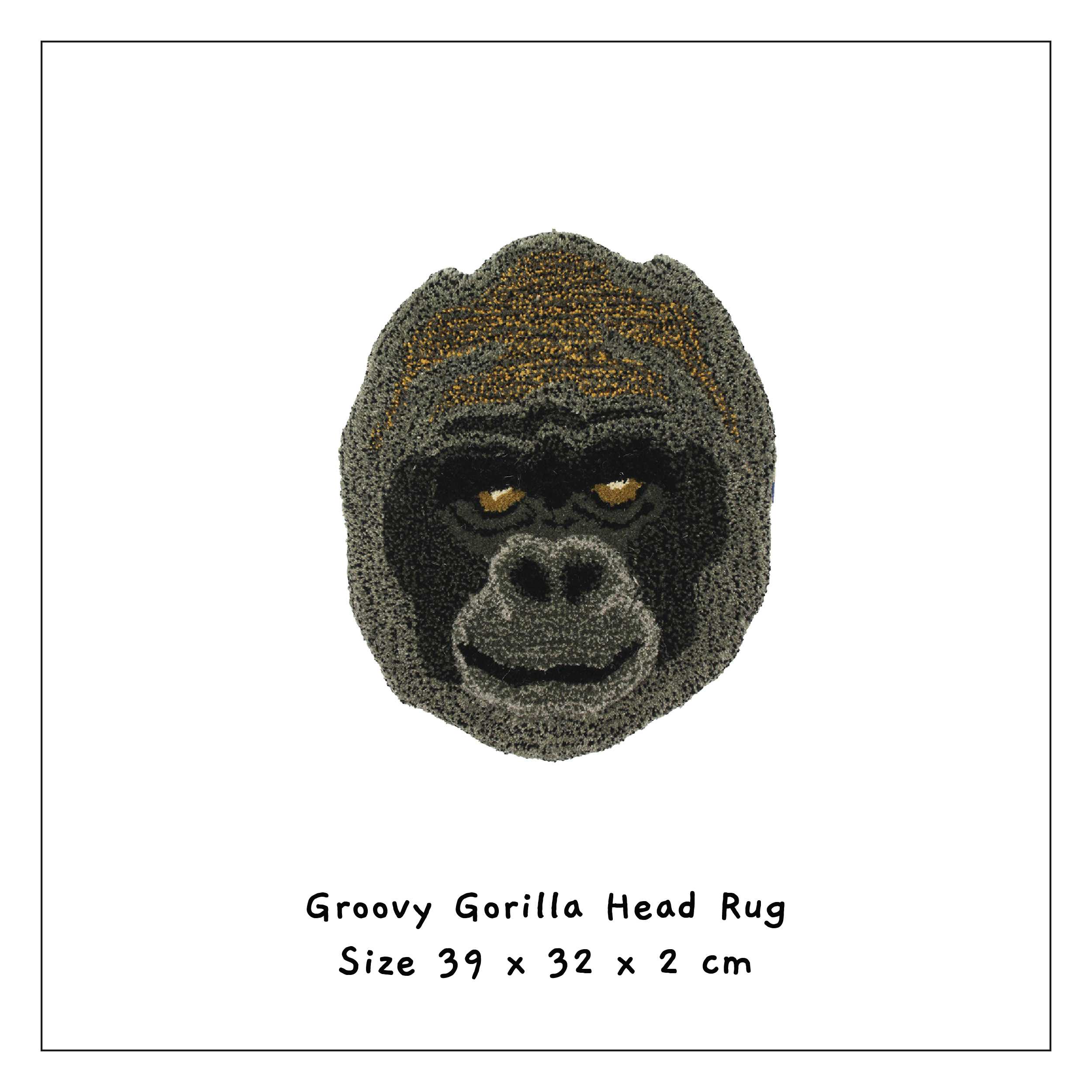 Groovy Gorilla Head Rug