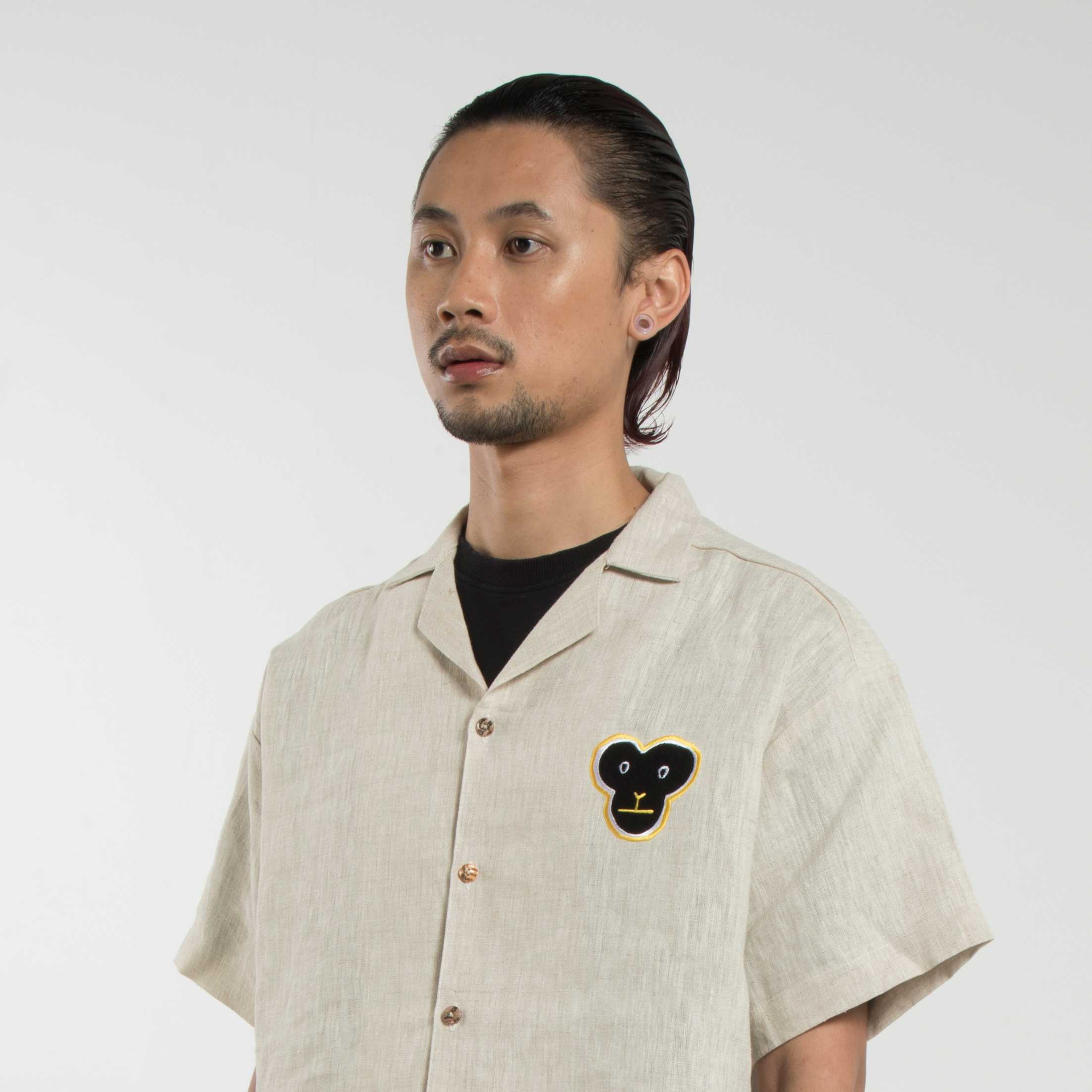 Hawaiian shirt : Gibbon (black)