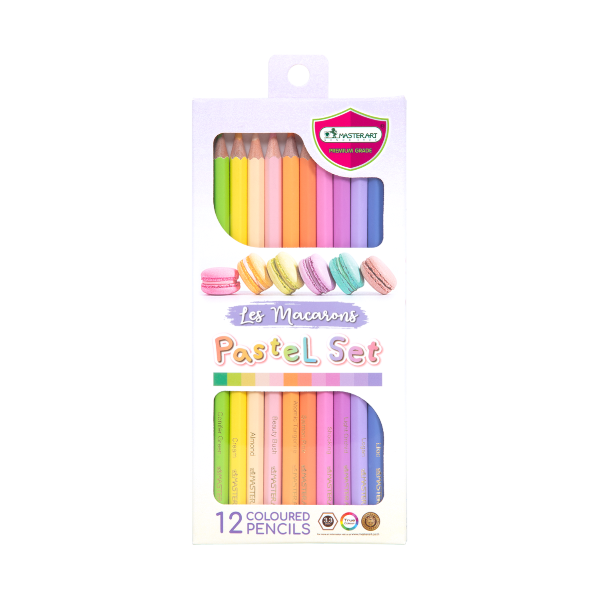 มาสเตอร์อาร์ต ดินสอสี 12 สีพาสเทล รุ่น Macarons  (แพ็ค6กล่อง)