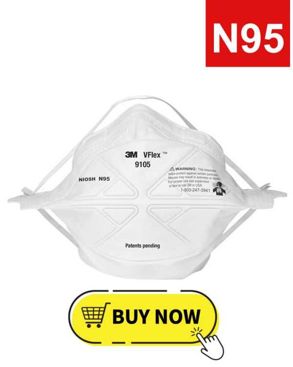 หน้ากากN95 รุ่น 3M-9105 กันไวรัสกันฝุ่น PM2.5 (1 กล่องบรรจุ 50 ชิ้น)