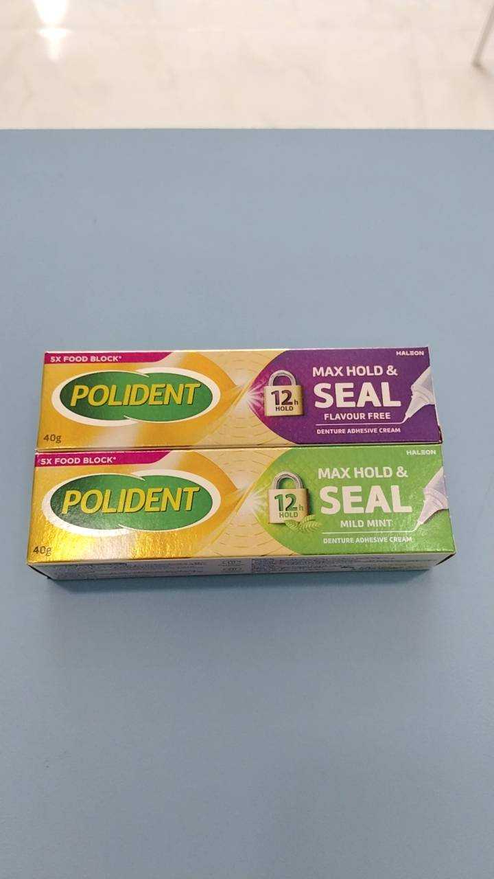 POLIDENT MAX HOLD SEAL 40G ติดนานขึ้น 12 ชม.