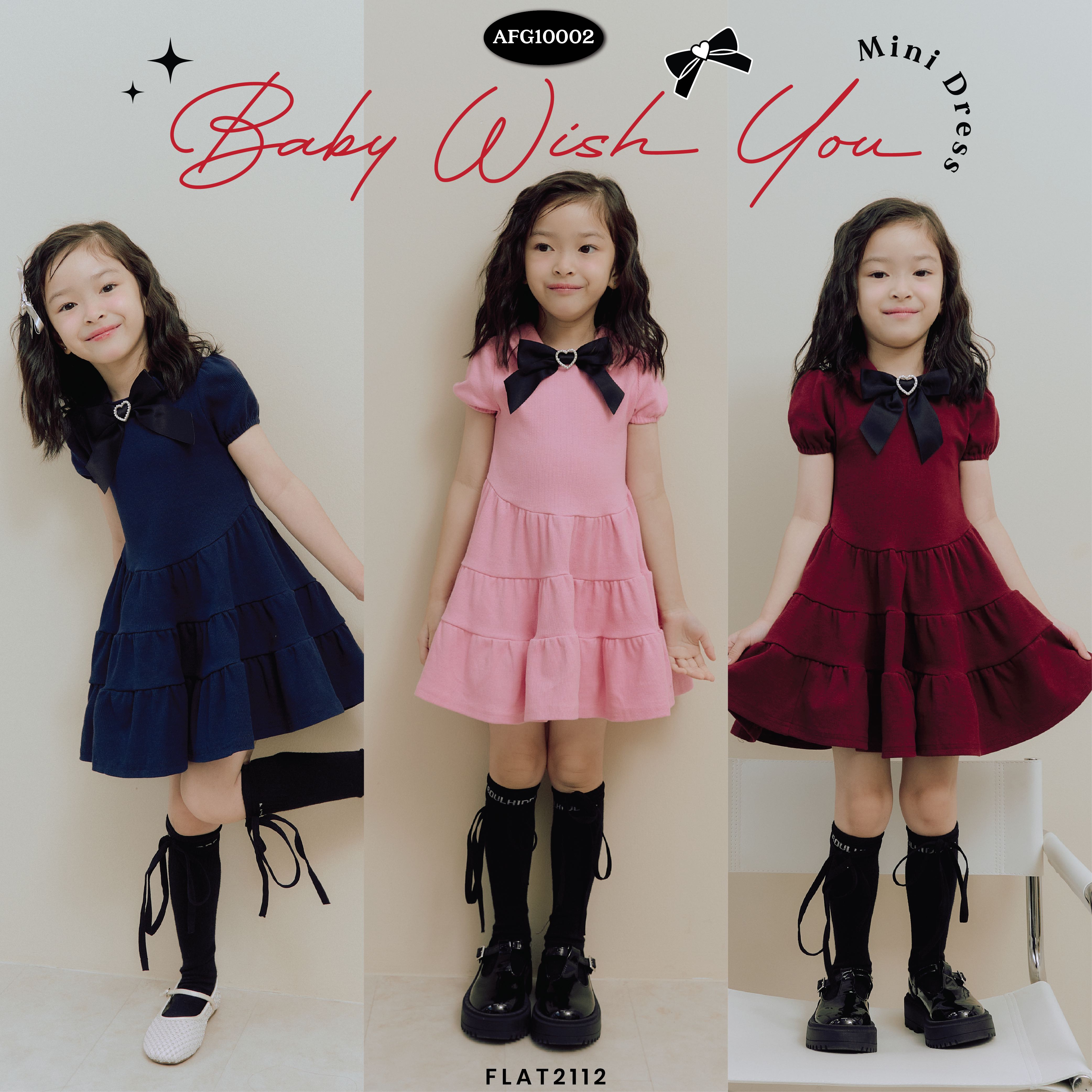 FLAT2112 AFG10002  : BABY WISH YOU MINI DRESS