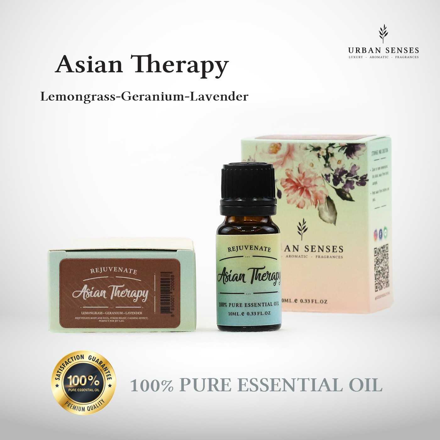 น้ำมันหอมระเหย อโรมา น้ำมันสกัดบริสุทธิ์แท้ 100% Urban Senses Pure Essential Oil - Asian Therapy