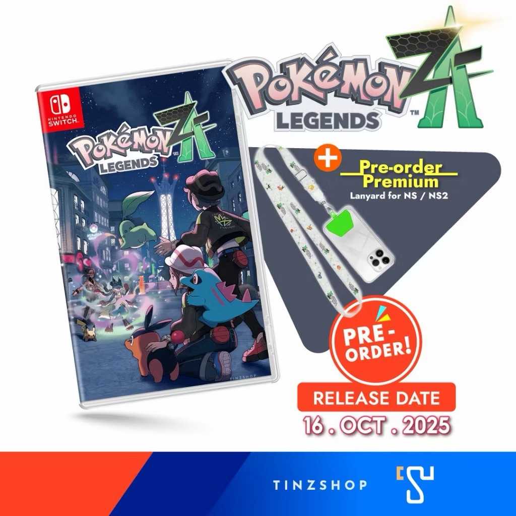 [เกมใหม่ พร้อมส่ง] แถมสายคล้อง Nintendo Switch Game Pokemon Legends Z-A / Zone Asia English