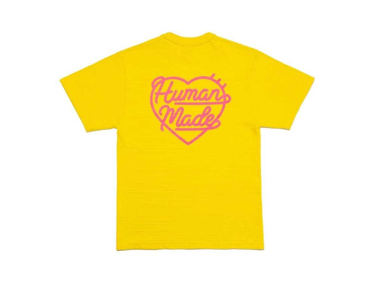 Human Made Heart Pink Yellow T-Shirt