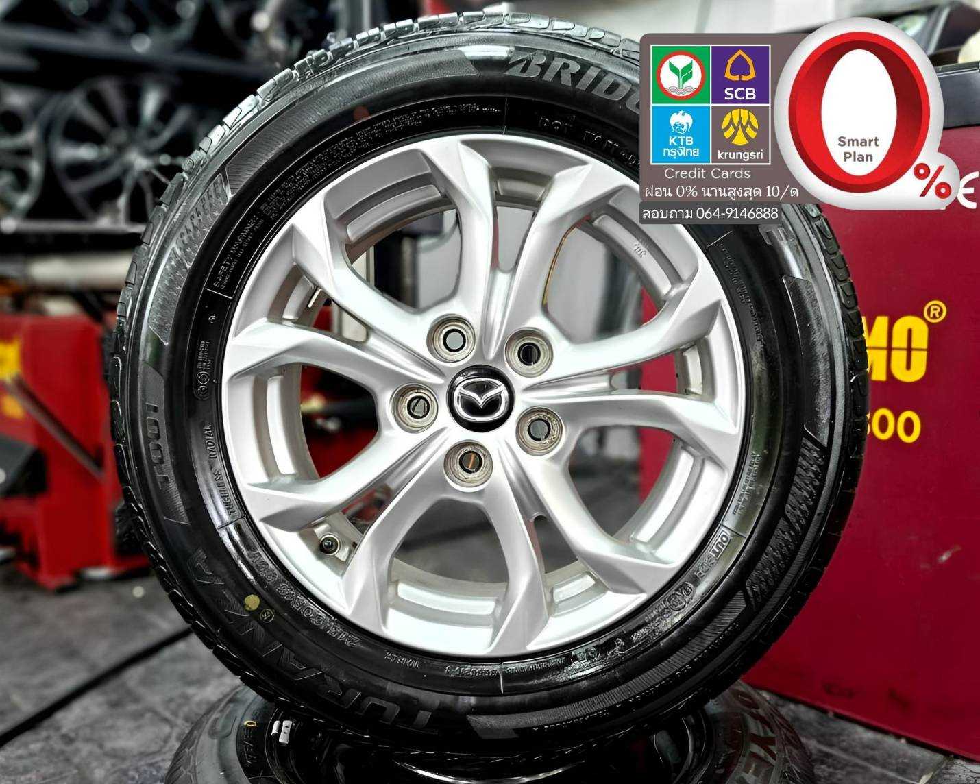 ล้อ Mazda CX 3 ขอบ 16 สภาพมีรอยเล็กน้อย พร้อมยาง Bridgestone 215 60 16 ปี 21 ยางแถม  พร้อมโปรผ่อน0% 