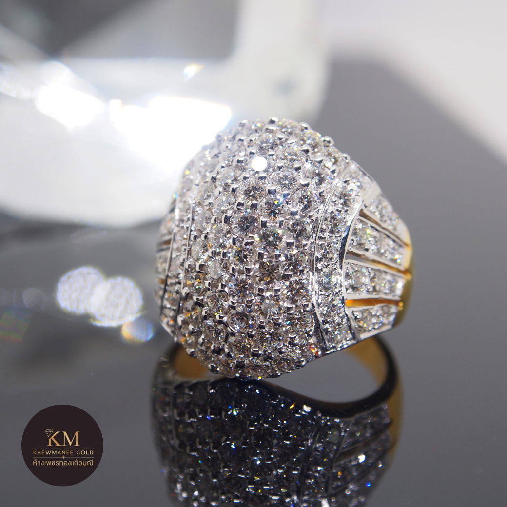แหวนเพชร ABSOLUTE DECO Blooming Pave RING (90% Gold)
