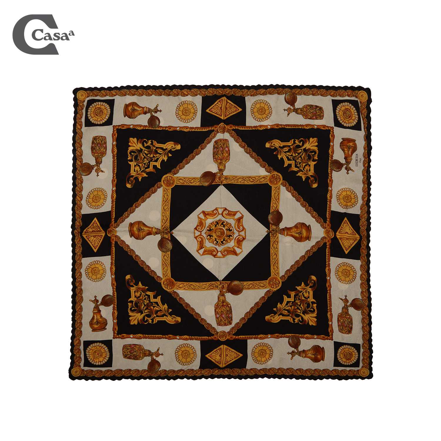 POLKADOT DOUBLE SIDED SCARF (BLACK) NO.5