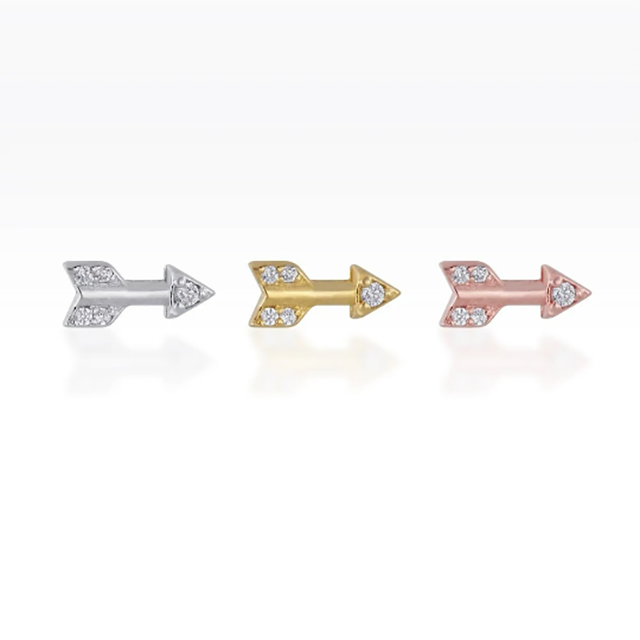 PiercingRoomByJay Mini Arrow Flat Back เงินแท้ (ราคาต่อชิ้น)