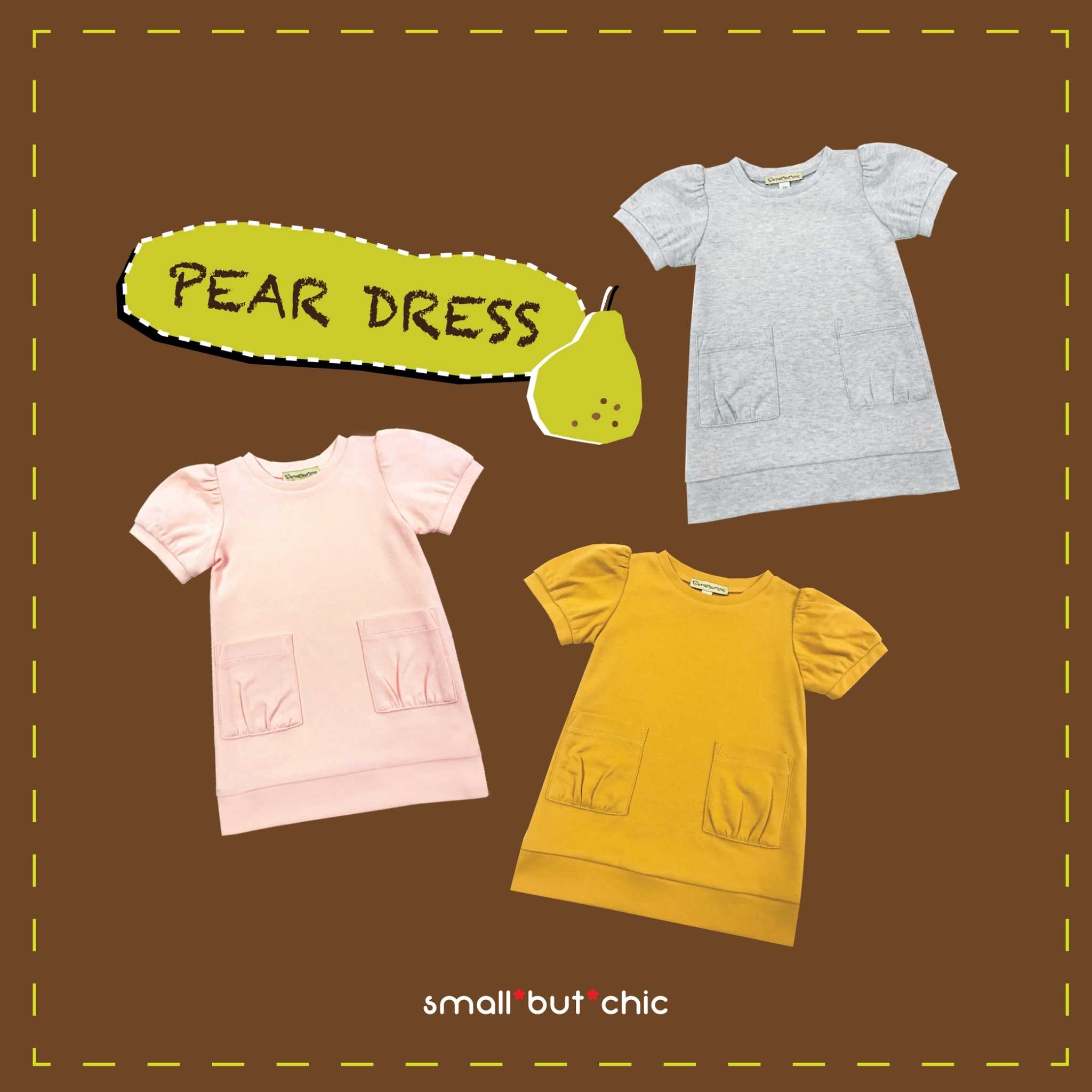 Pear Dress เดรสแขนพอง(DS-018)