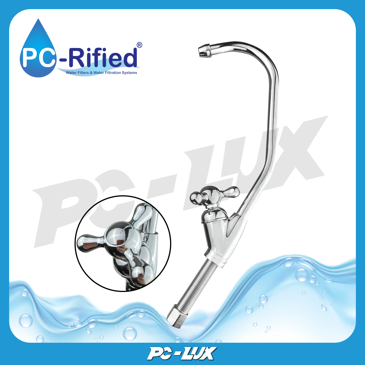 PC-Rified ก๊อกน้ำเครื่องกรองน้ำ ก๊อกงวงช้าง สแตนเลส ใช้กับท่อ 1/4 นิ้ว ( 2 หุน )