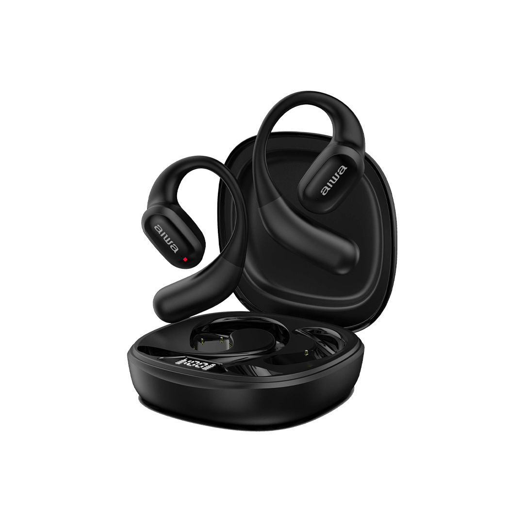 AIWA AT-H10 AERO TWS Bluetooth Earphones หูฟังไร้สายแบบโอเวอร์เอียร์ IPX4 Low Latency (ENC)