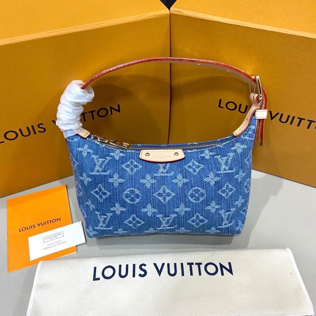 LOUIS VUITTON HILL POCHETTE MONOGRAM DENIM BAG