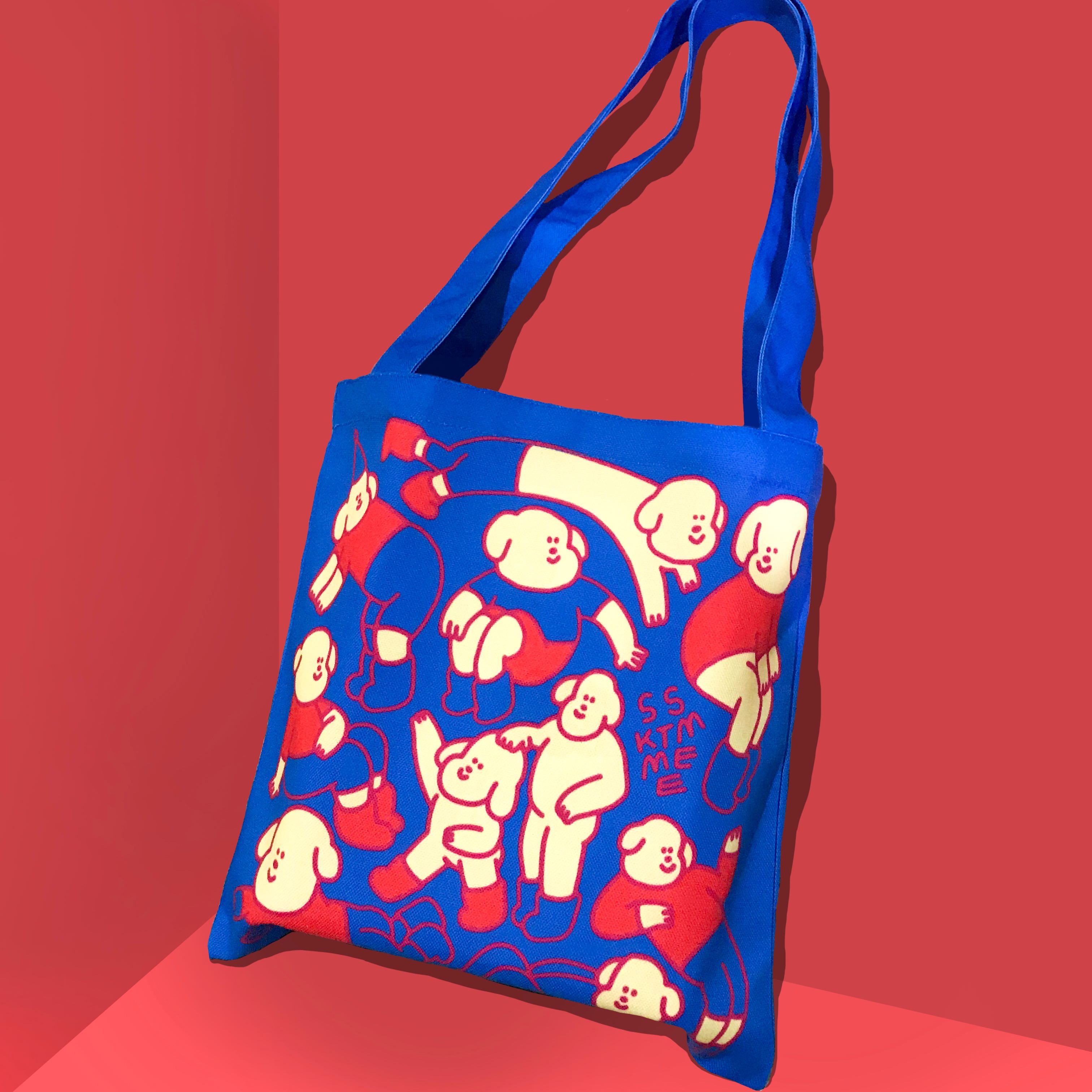 mini tote bag - blue