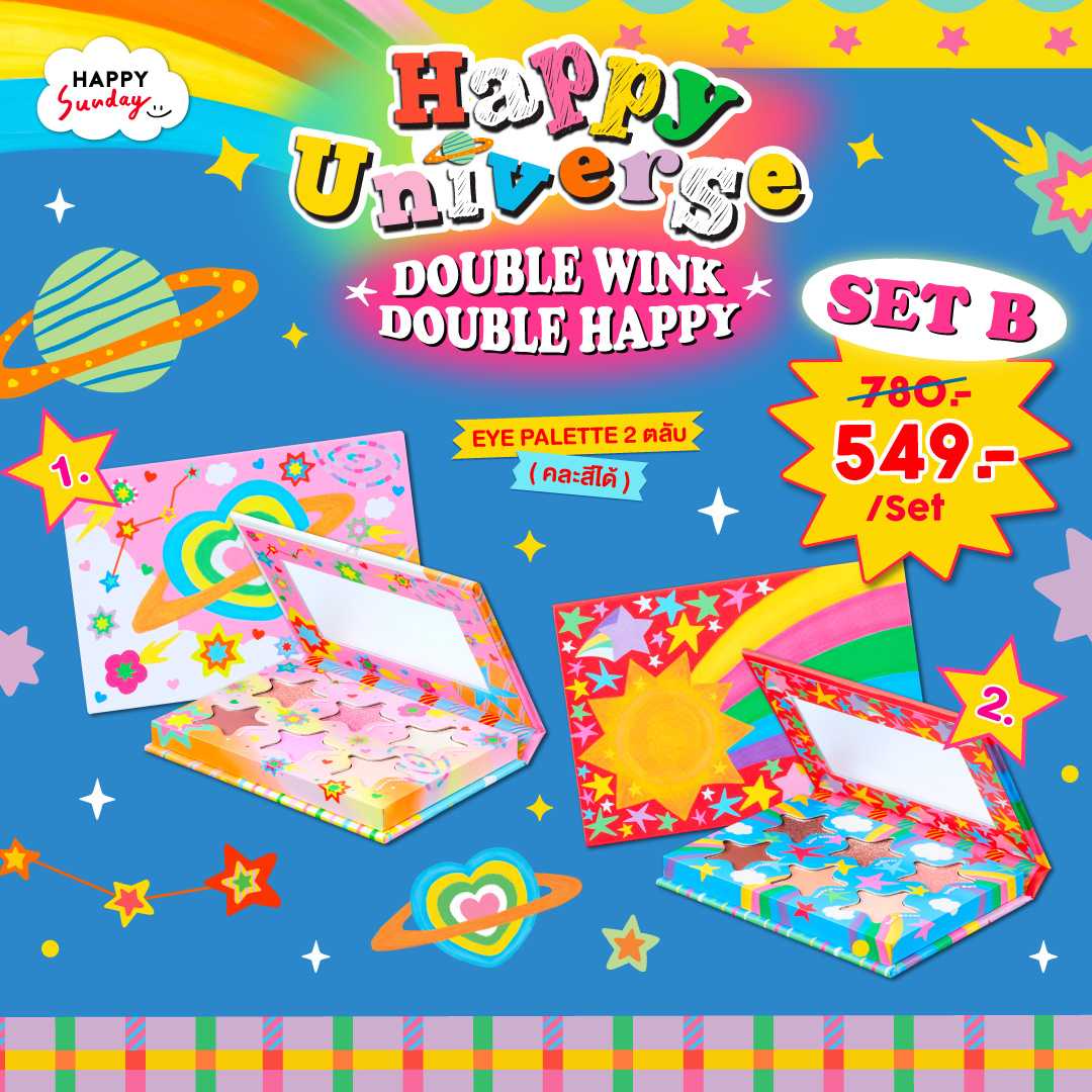 [SET B] HAPPY UNIVERSE DOUBKE WINK DOUBLE HAPPY