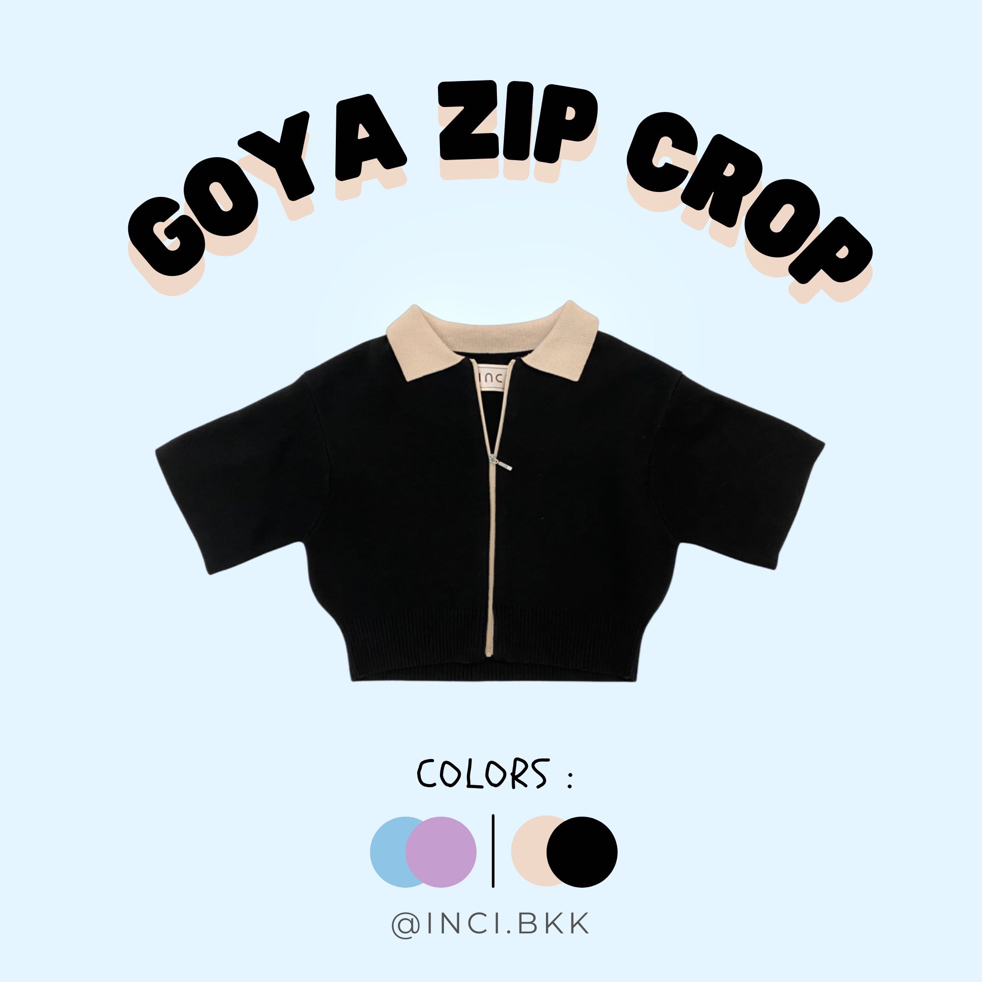 GOYA Zip Crop