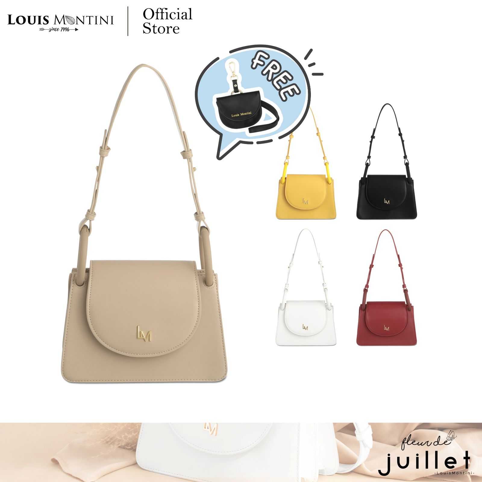 Louis Montini (Fleur De Juillet) กระเป๋าถือผู้หญิง Handbags LY13 - Larkspur #13