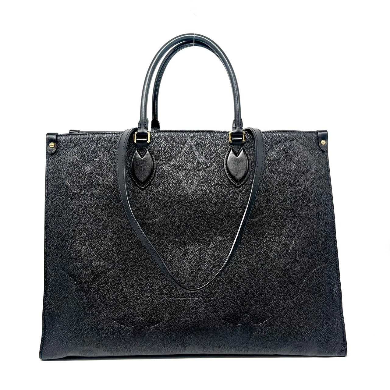 LV Onthego gm black monogram empreinte ghw microchip