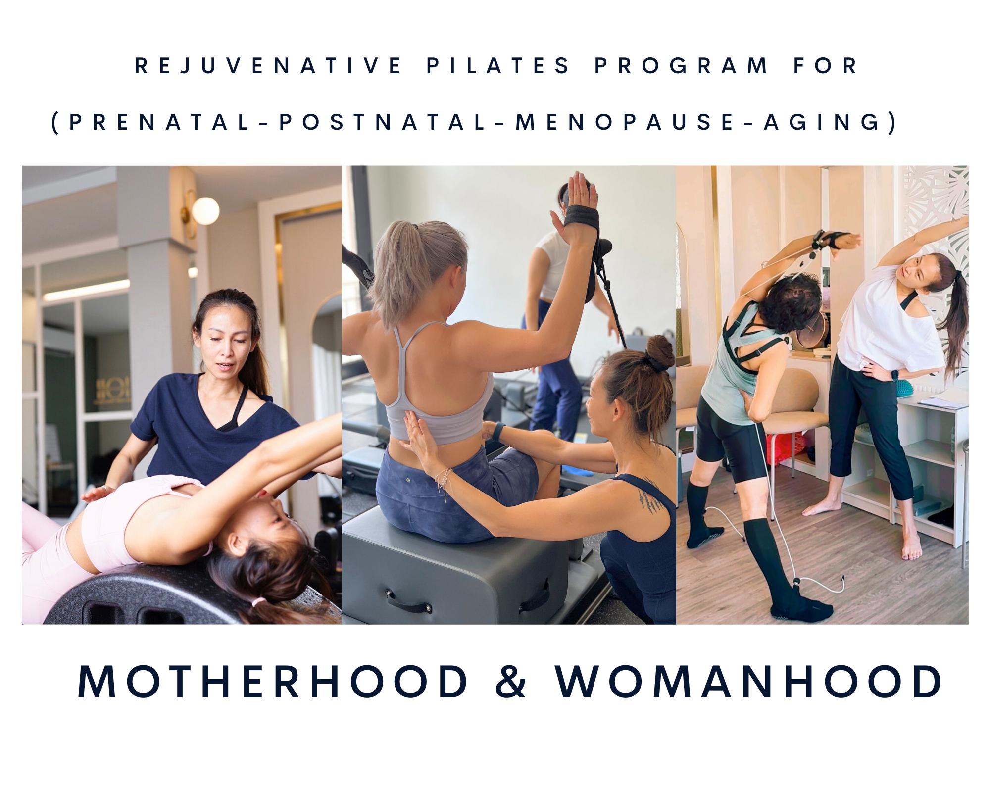 Pilates for womanhood (Puberty/Prenatal/Postnatal/Menopause)