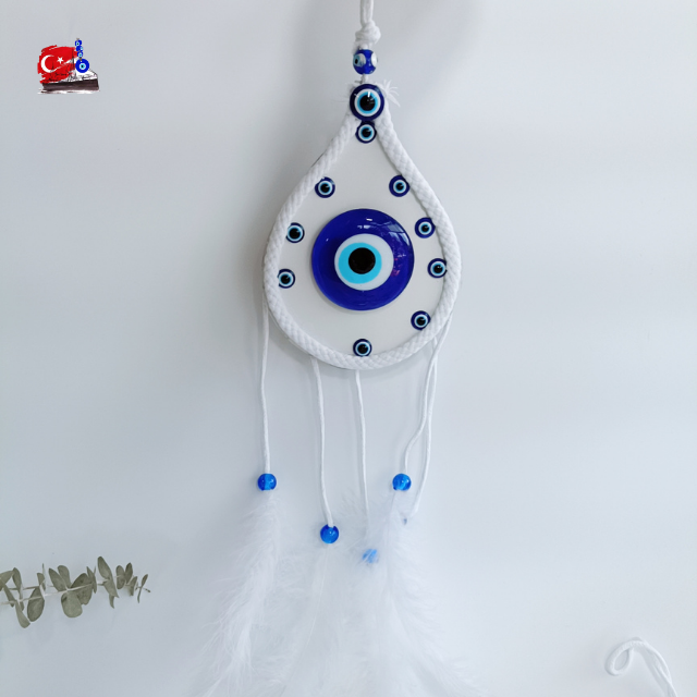 Evil Eye ของแท้ จากตุรกี โมบายแก้วสีฟ้า 5cm สัญลักษณ์แห่งการปกป้องความชั่วร้าย  นำพาโชคดี