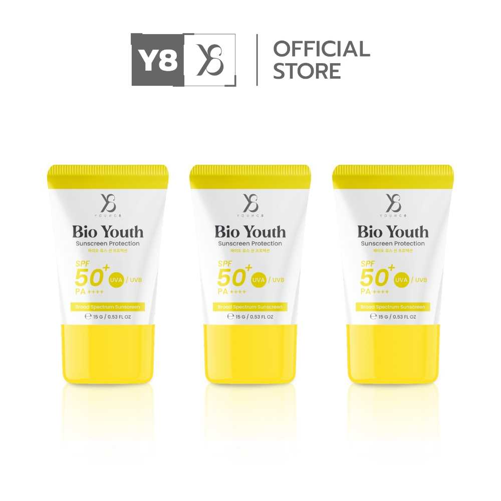 [3 หลอด] Y8 BIO YOUTH SUNSCREEN PROTECTION SPF 50+ PA++++  ครีมกันแดดสำหรับคนเป็นฝ้ากระ