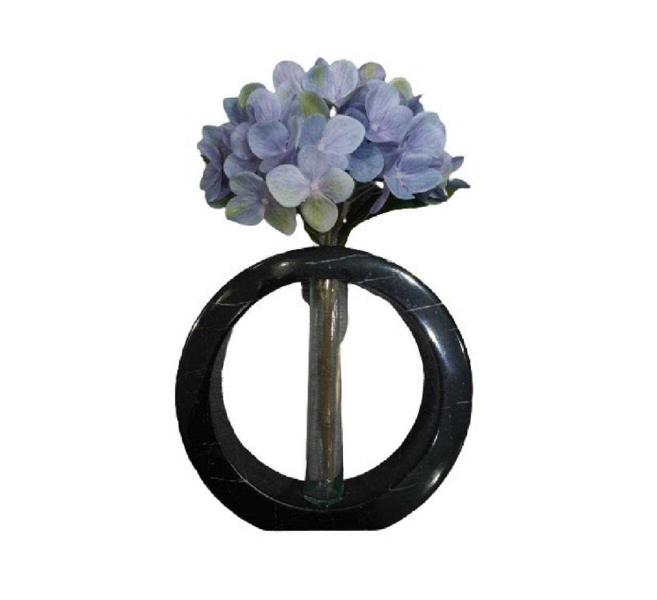 Vase, Marble, Black