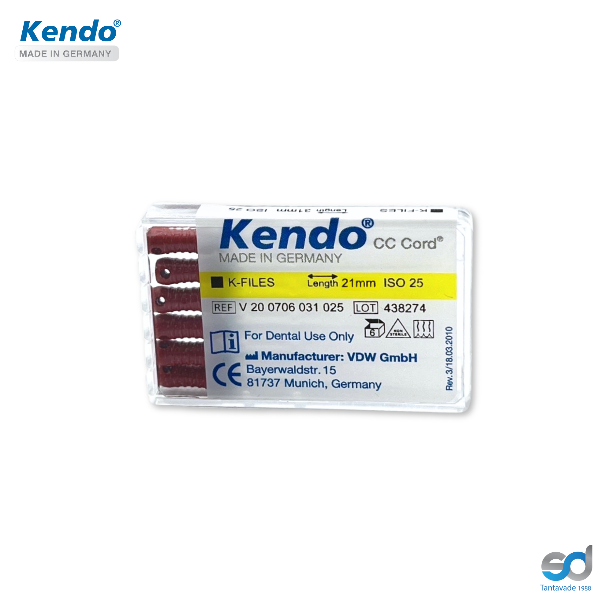 KENDO K-File 21mm. #25 (6pcs.)