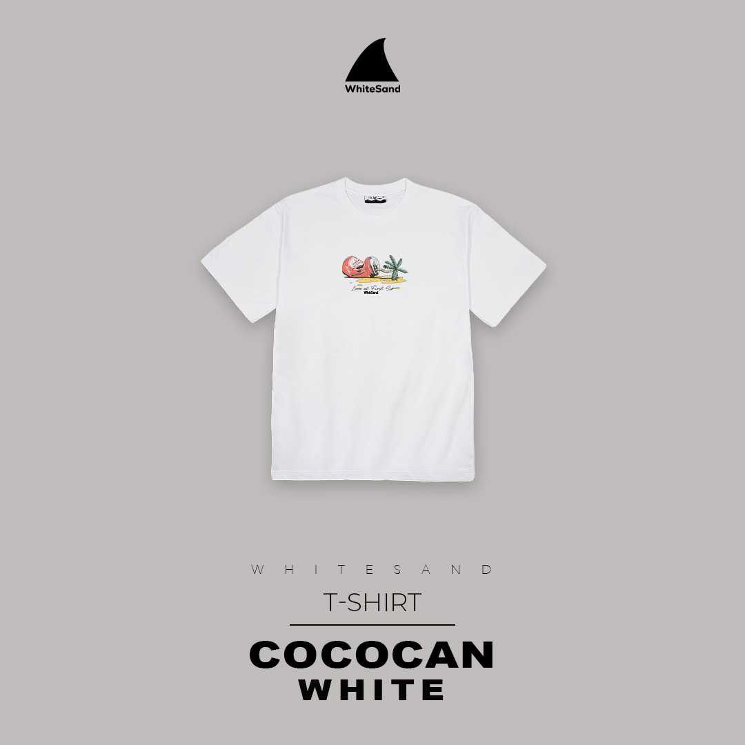 WhiteSand - T-Shirt เสื้อยืดแขนสั้น สกรีนลาย COCOCAN ผ้าคอตตอน 100%