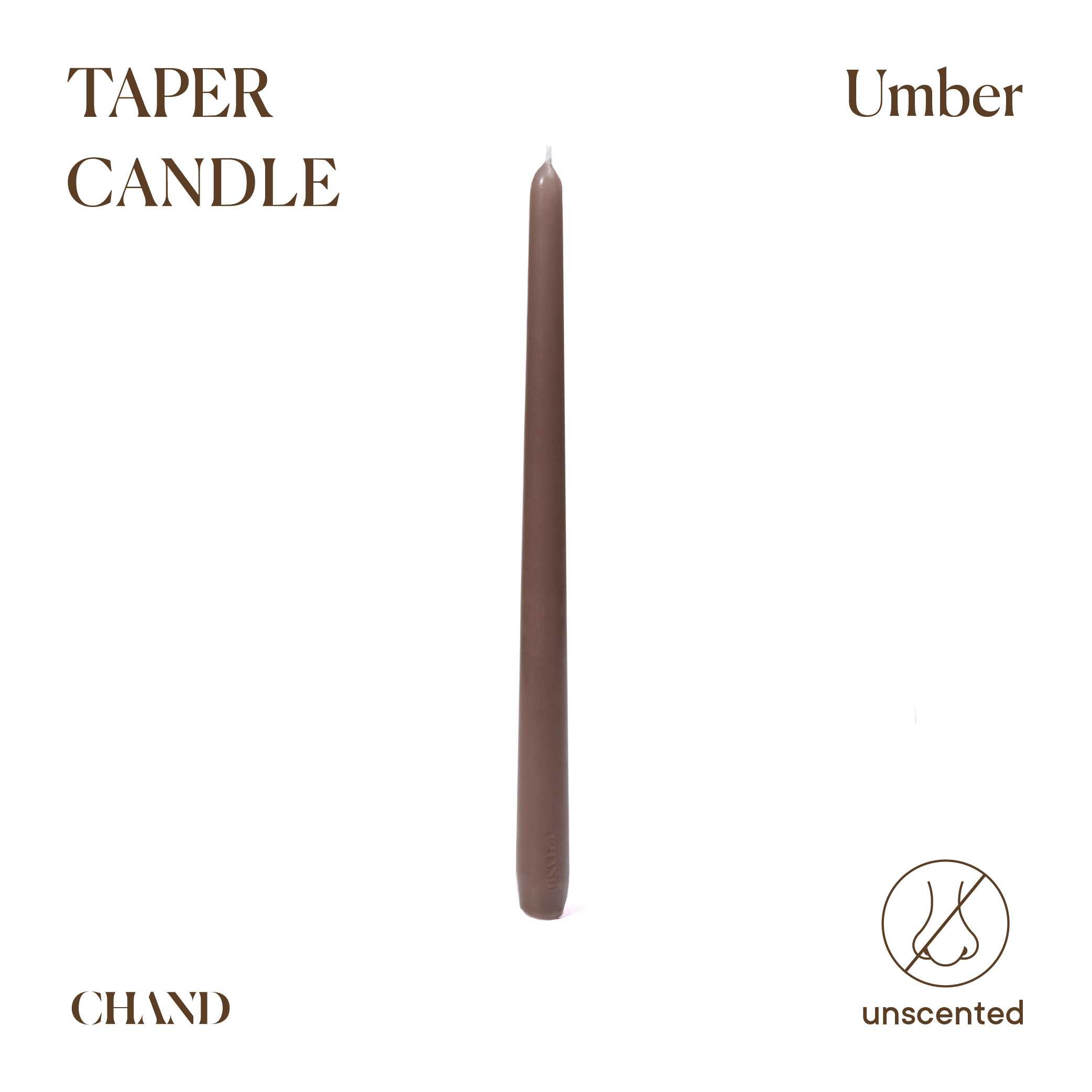 Umber Taper Candle