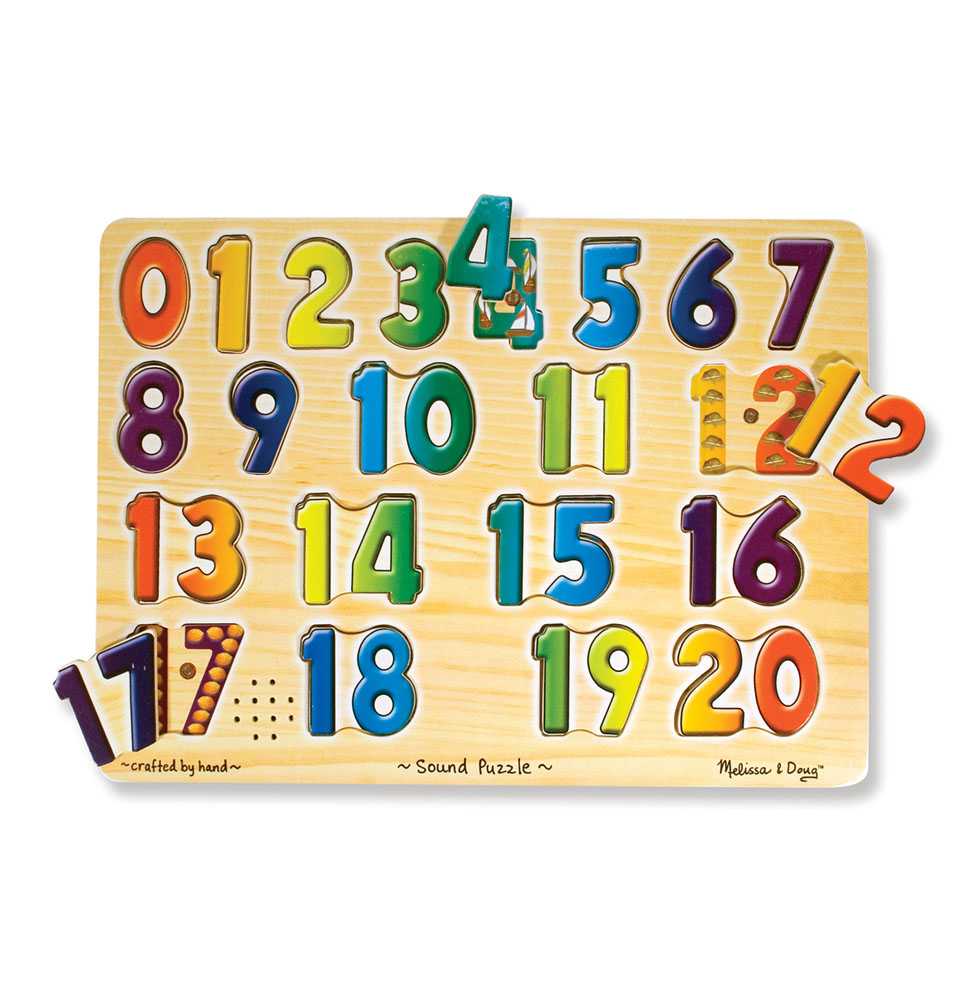 Numbers Sound Puzzle  0-20#Melissa&Doug