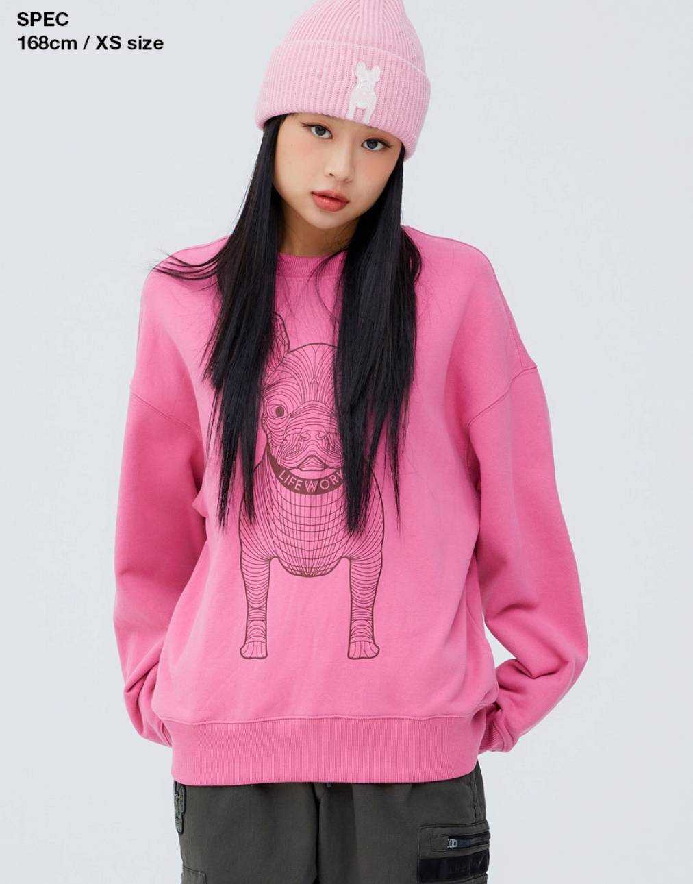 LifeWork Big Ladok Sweatshirt เสื้อแขนยาว เสื้อสเว็ตเตอร์ หมาโปร่ง สีขาว สีดำ สีเทา