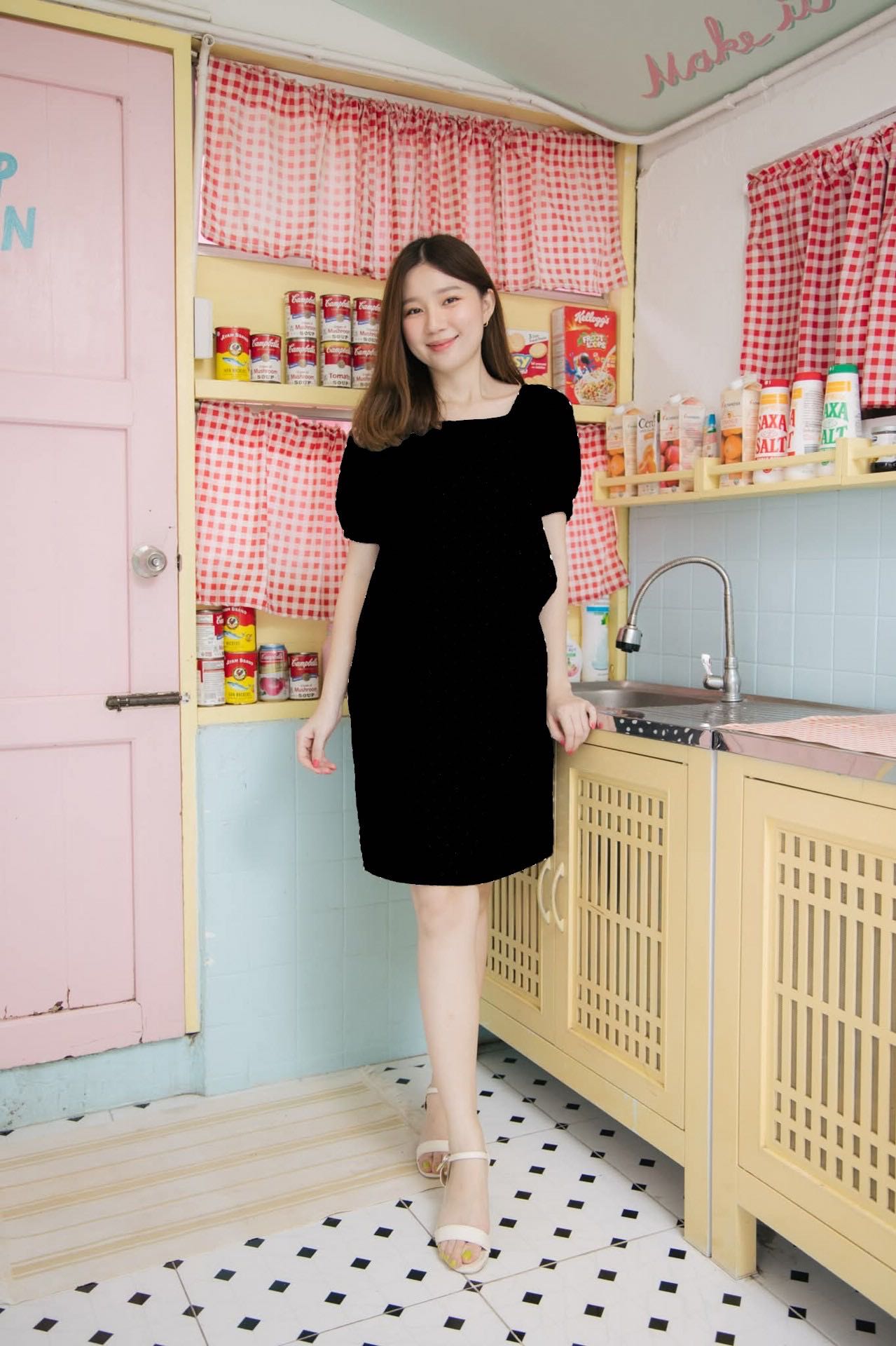 ชุดให้นมสีดำ Black lovely dress