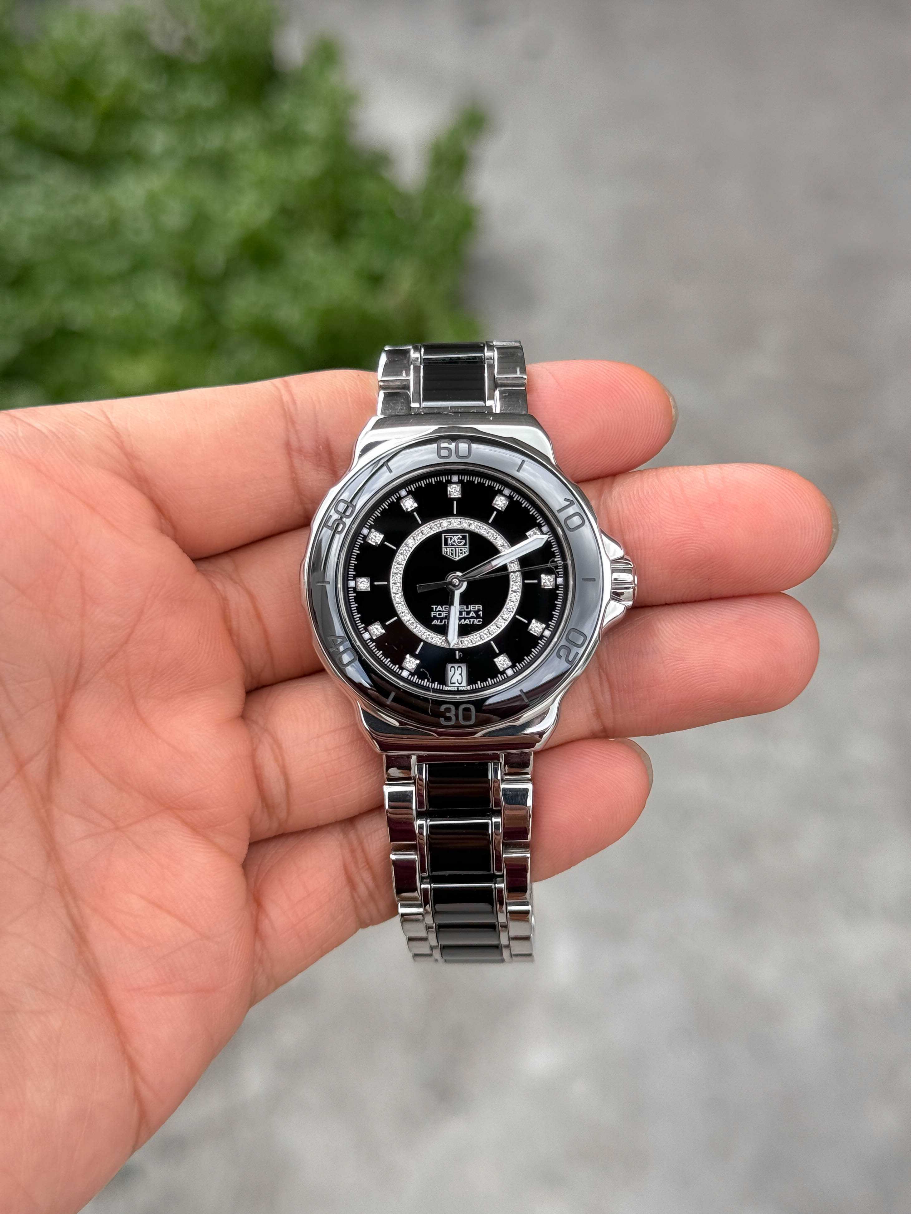 Tag Heuer F1 Diamond Black Ceramic Boy Size Automatic