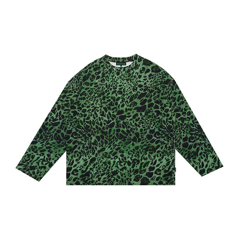 SP25 LS LEOPARD SWEATSHIRT (GREEN)
