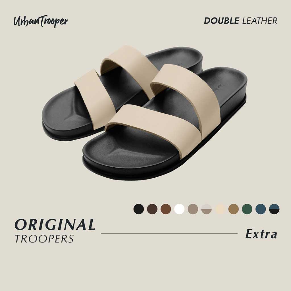 รองเท้า Urban Trooper Everyday รุ่น Original Troopers Leather สี Cream รองเท้าเเตะ Unisex