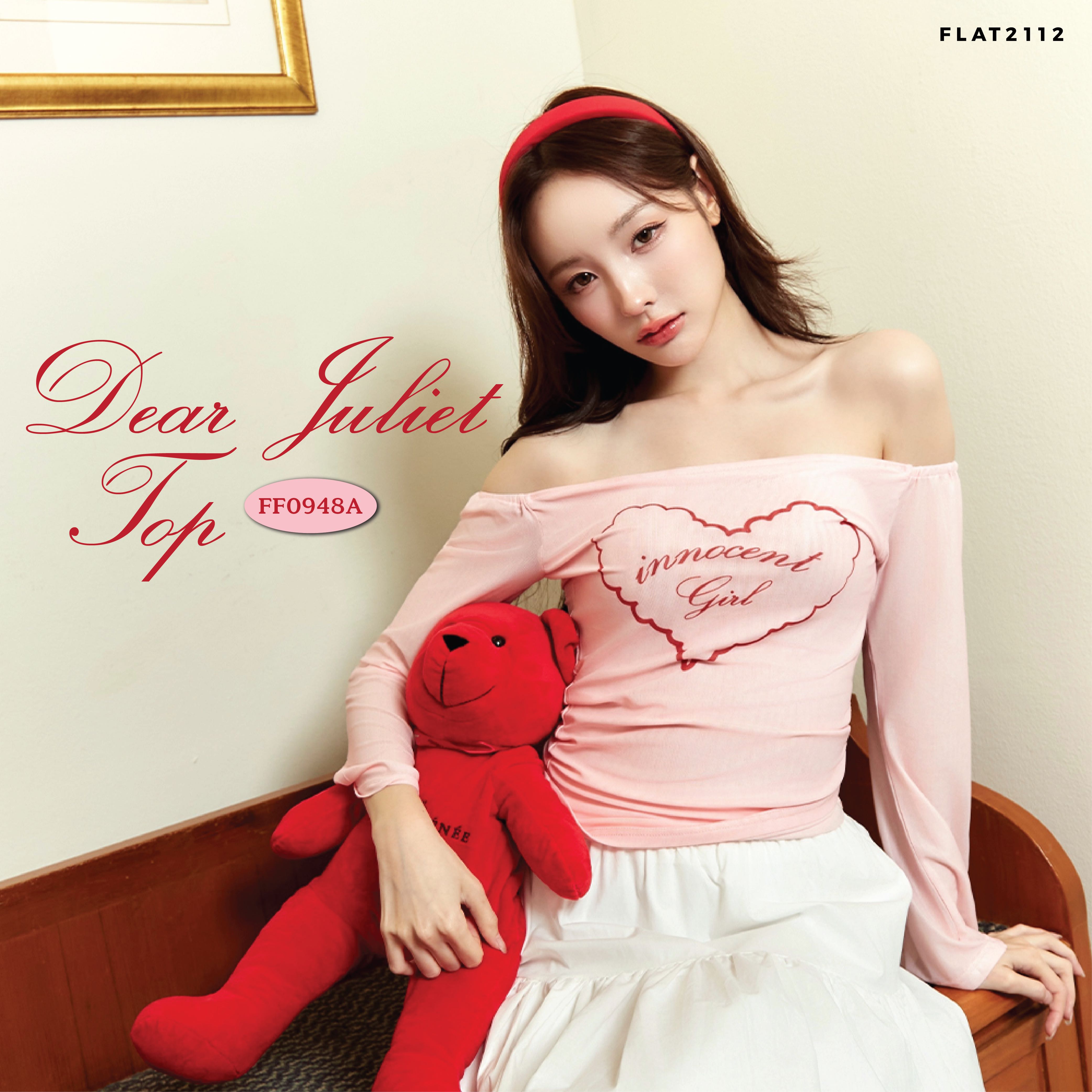 FLAT2112 FF0948A : DRAR JULIET TOP เสื้อปาดไหล่ เสื้อเปิดไหล่ เสื้อปาดไหล่ซีทรู