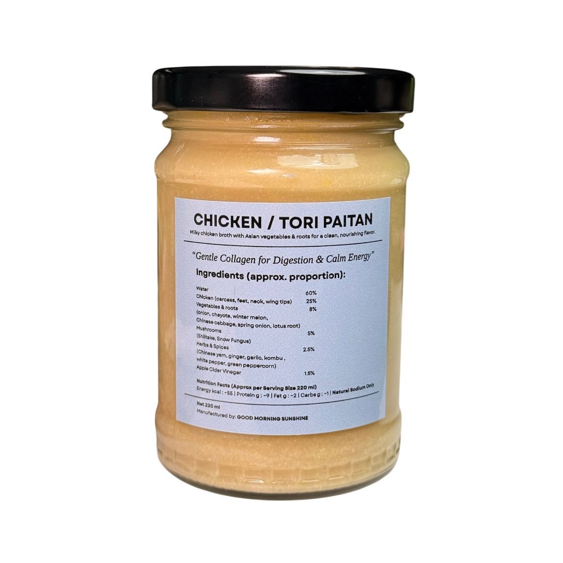 Bone Broth Tori Paitan Chicken 220 ml. (น้ำซุปคอลลาเจนกระดูกไก่ราเมงน้ำขาว)