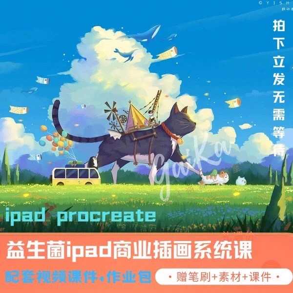 COURSE001 Procreate คอร์สสอนวาดภาพประกอบแนวญี่ปุ่น แถมบรัช