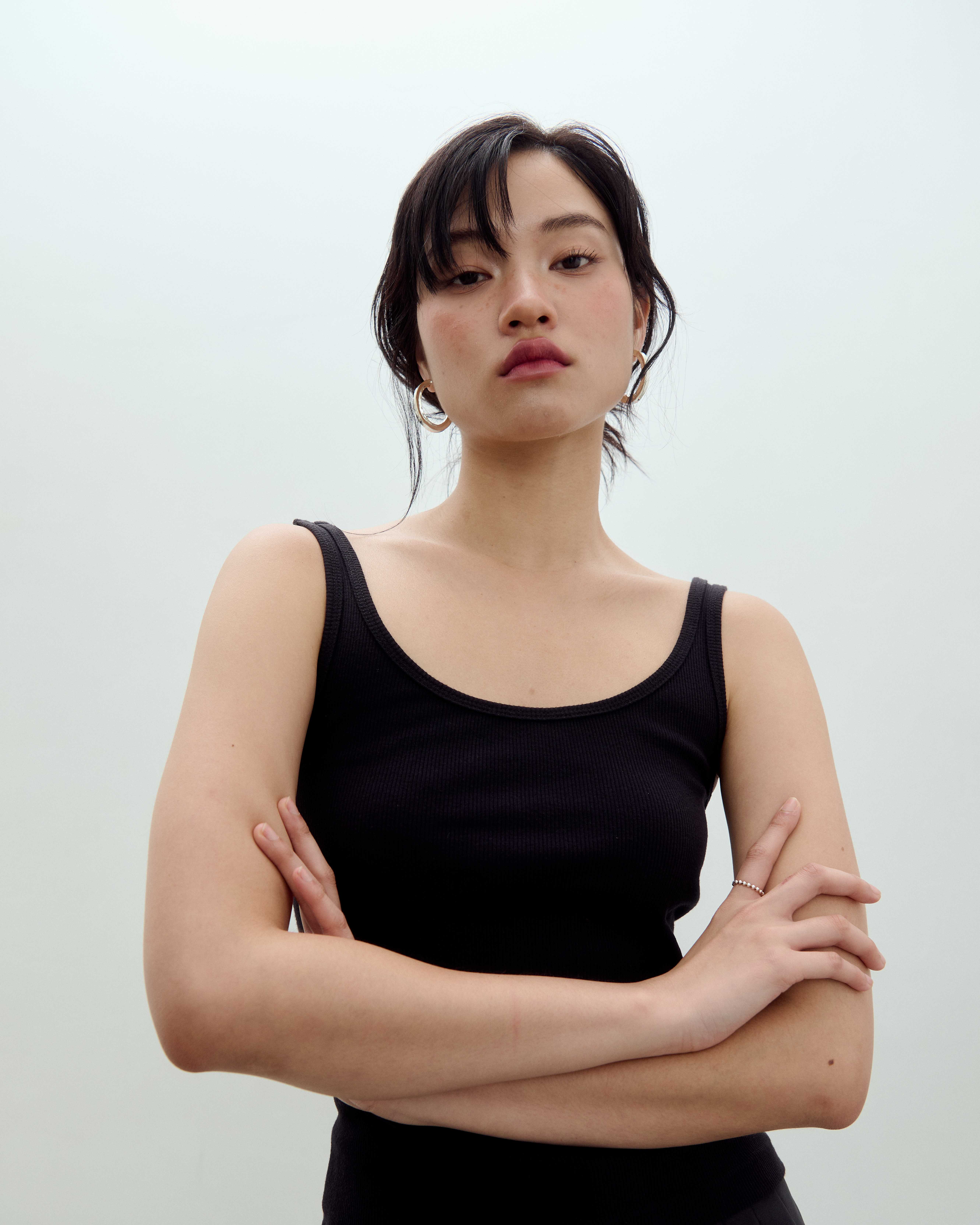 H.040 - Women’s Scoop Neck Tank Top - Black