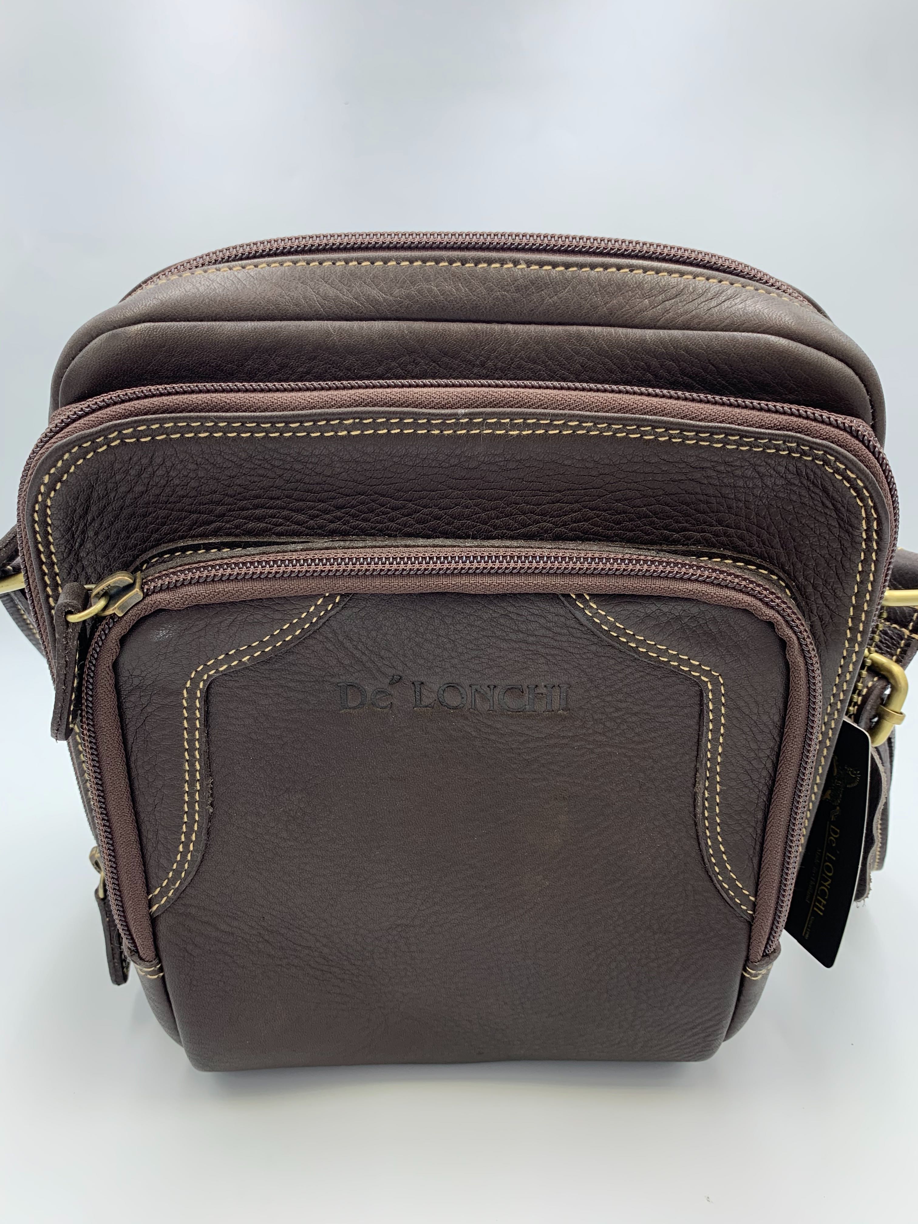 Delonchi กระเป๋าหนัง handbag หนังชามัวส์ฝอกนิ่ม รุ่น de009