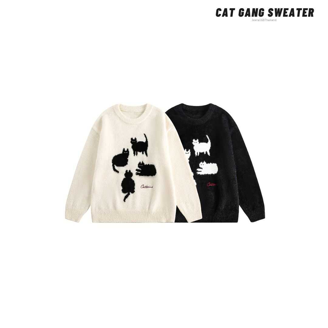 Jeera168 | Cat gang Sweater (พรีออเดอร์)