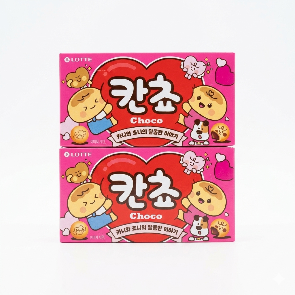LOTTE  Kancho Choco Biscuit  บิสกิตไส้ช็อคโกแลต